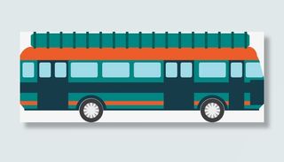 卡通公交车免抠