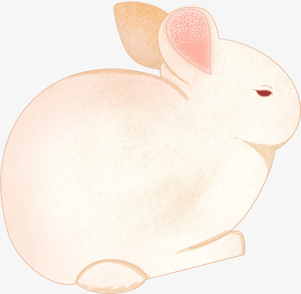 噪点古风可爱兔子免抠