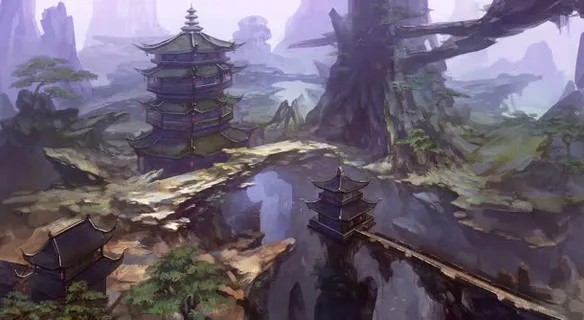 手绘古风网游宽屏免抠