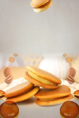 创意铜锣烧美食海报高清