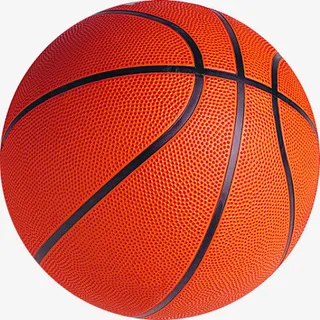 运动型红色篮球免抠
