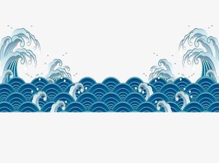奔腾的海洋PNG下载免抠