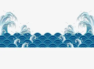 奔腾的海洋PNG下载免抠