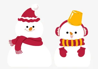 圣诞节雪人免抠