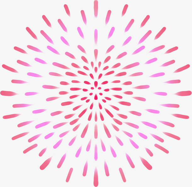 新年手绘烟花炸开免抠