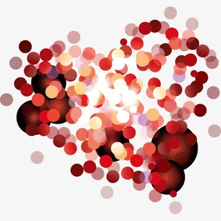 红色圆点炫光免抠