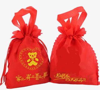 包装袋纱袋创意喜糖袋免抠