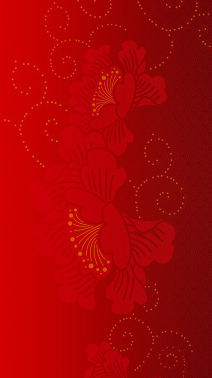 牡丹花纹素材H5背景高清