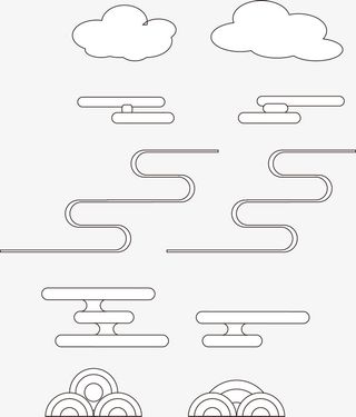 国庆各种祥云免抠