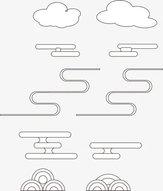 国庆各种祥云免抠