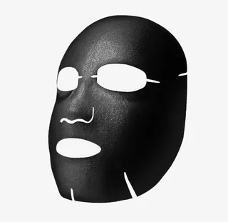 创意合成黑色质感面膜免抠