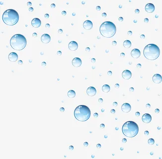 蓝色气泡矢量免抠