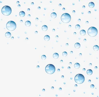 蓝色气泡矢量免抠