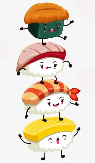 超可爱寿司免抠