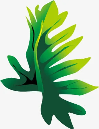 春天环保绿叶小草装饰免抠