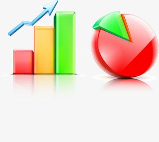 多彩统计图矢量素材免抠