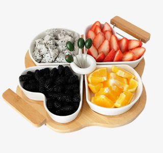 跃隆日式四叶草陶瓷水果盘免抠