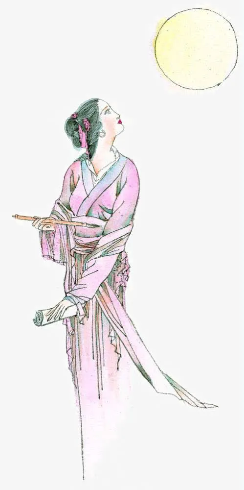 写意仕女免抠