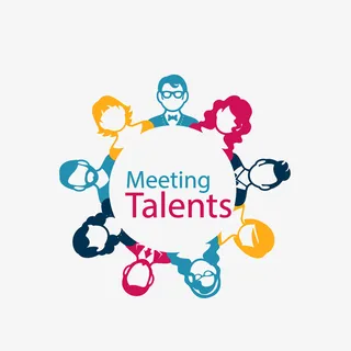 简笔彩绘圆桌会议素材免抠