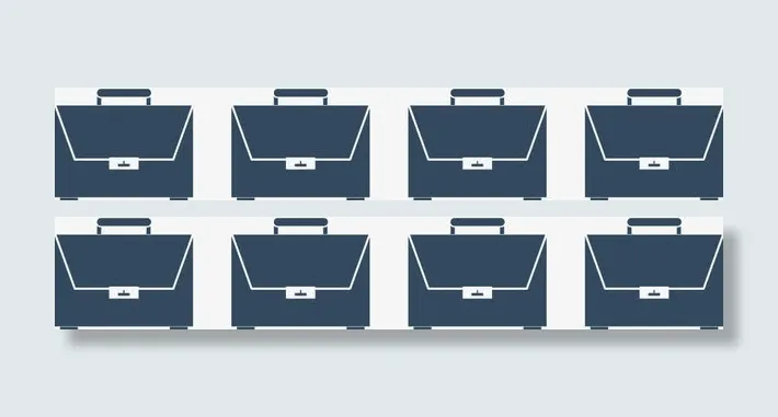 矢量创意设计蓝色旅行箱分布图免抠