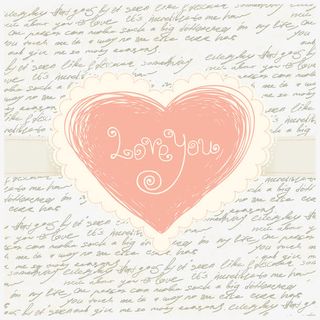 淡彩粉色爱心背景矢量素材