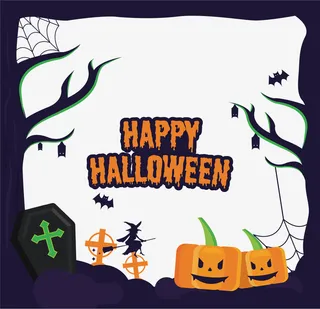 万圣节边框免抠