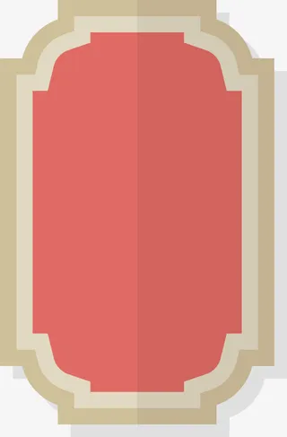 红色竖边框免抠