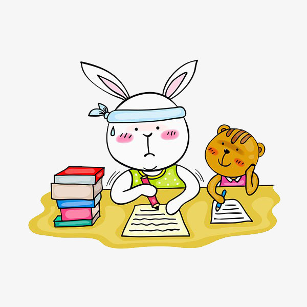 兔子写字免抠