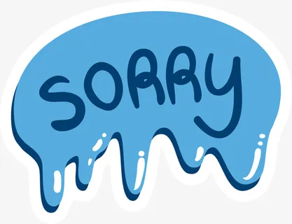 道歉便签装饰素材免抠