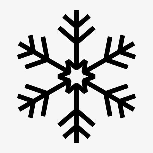 创意合成手绘合成雪花图案免抠