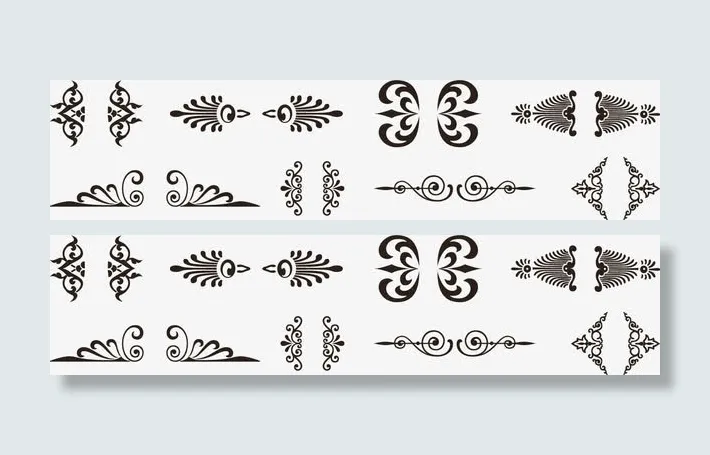 花纹边框创意分割线免抠