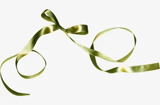 绿色丝带免抠