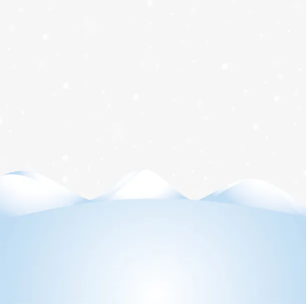 冬季漂浮白色雪花免抠