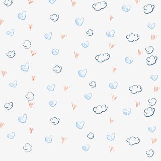 云朵底纹可爱插画菜免抠