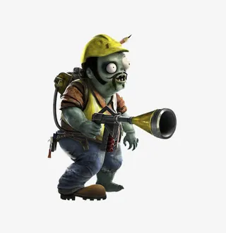 绿色僵尸工人免抠