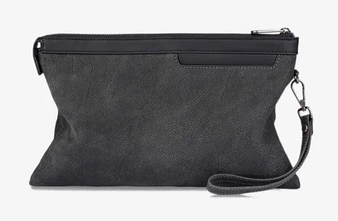 派保爵头层牛皮手拿包免抠