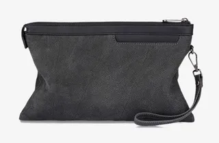 派保爵头层牛皮手拿包免抠