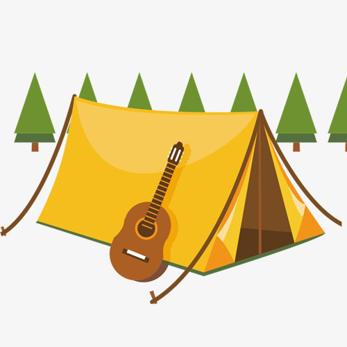 彩色简约装饰帐篷设计图免抠