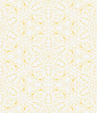 黄色花纹中秋海报免抠