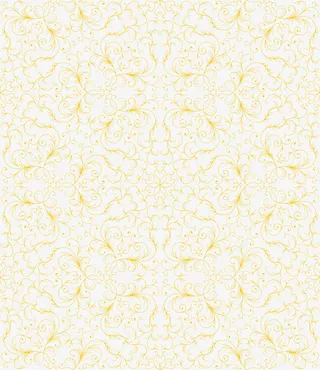 黄色花纹中秋海报免抠