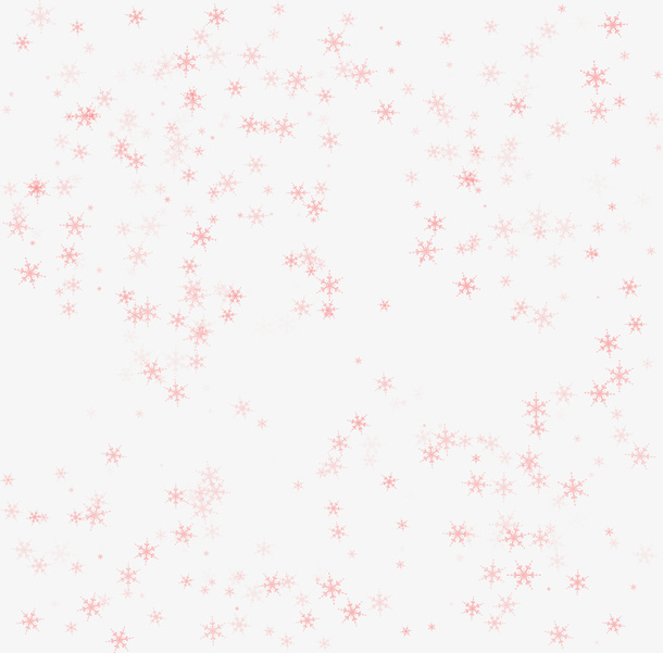 红色雪花漂浮素材免抠