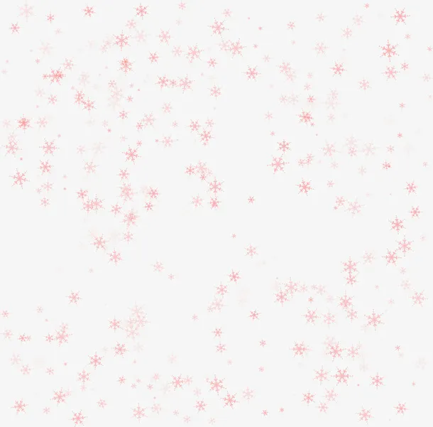 红色雪花漂浮素材免抠