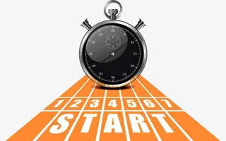 手绘跑道计时器免抠