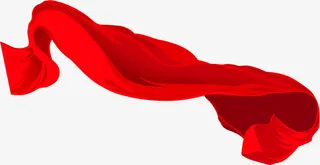 红色丝绸饭店招聘海报免抠