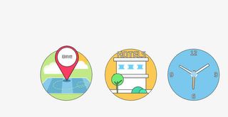 地点时间标示图免抠