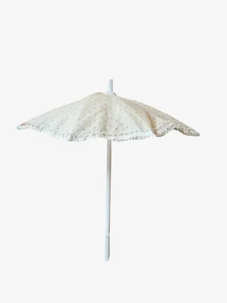 白色 可爱 公主 小伞免抠