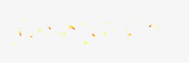 黄色花瓣漂浮免抠