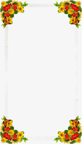 花朵 花瓣 相框免抠