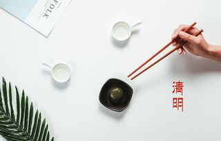 春天 四月 清明节 青团 海报 背景22