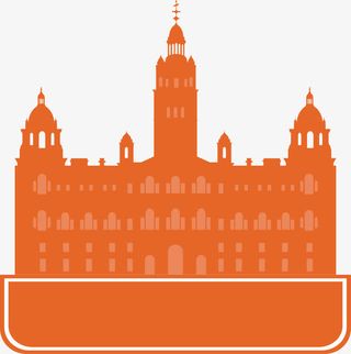 可爱城市北京剪影元素免抠